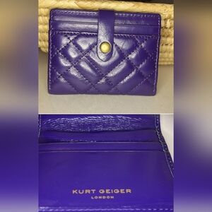 Kurt Geiger Purple Bifold Wallet/Card Holder,  4.24"X3.25", NWT, NO CALL OUTS